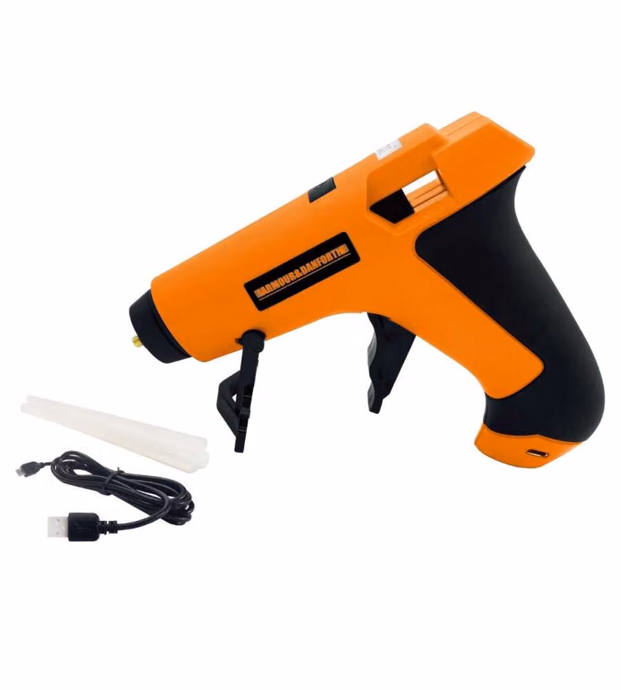 Pistola per Colla a Caldo a Batteria 3,6V Ricaricabile - USB - 3 Stick