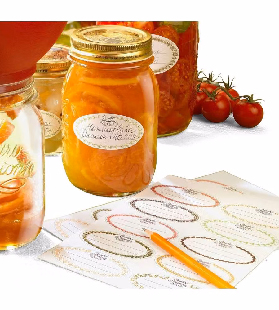Bormioli Kit 30 Etichette Adesive per Vasi e Conserve