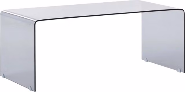 Tavolino rettangolare in vetro nero semitrasparente con finitura lucida stile minimalista BELIANI L/P/H: 50 x 40 x 40 cm