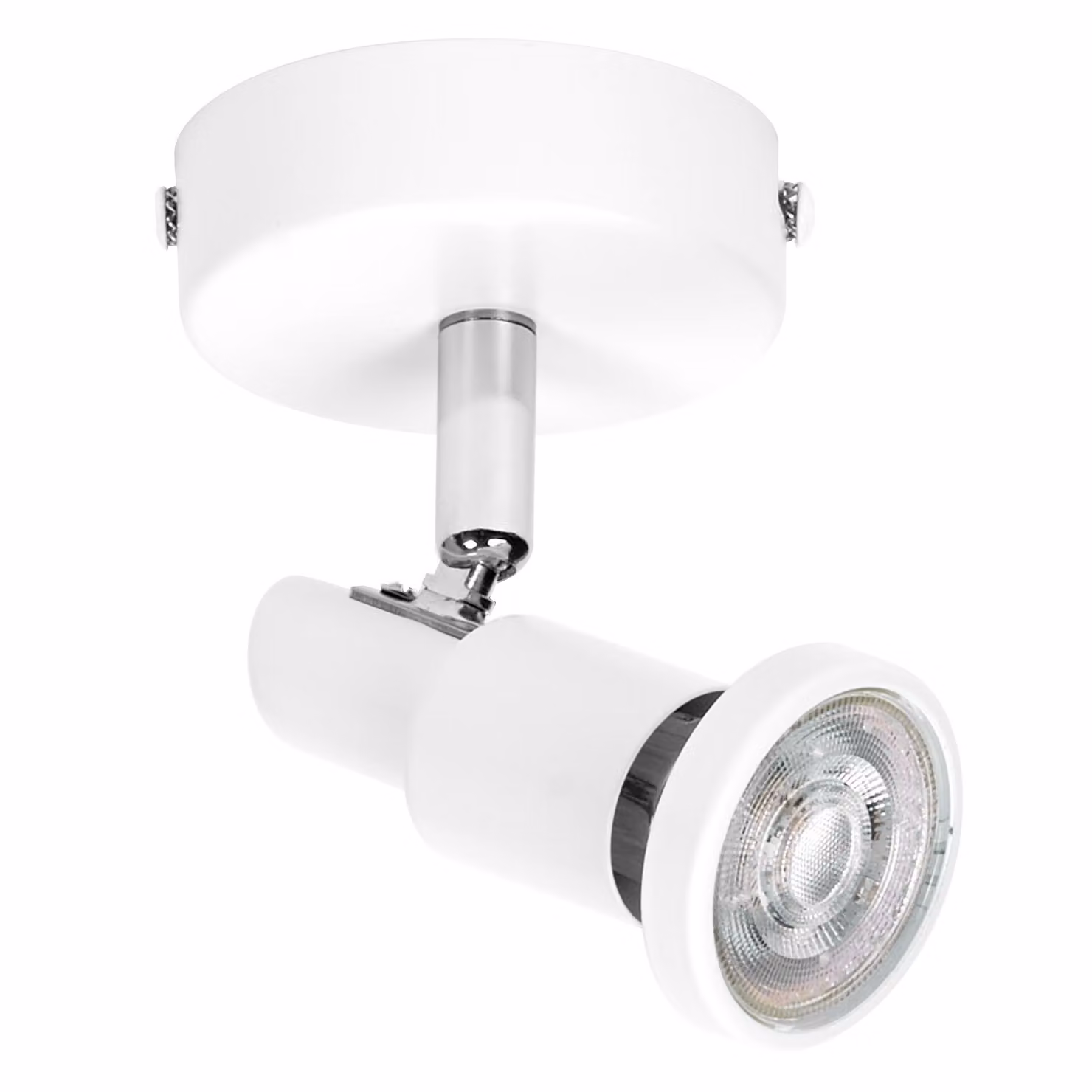 LEDVANCE LED SPOT GU10 1 x 3,4W, 230lm, bianco, temperatura di colore 2.700K, colore della luce bianco caldo, design senza tempo, lampada LED sostituibile, ideale per interni, CRI 90, teste regolabili