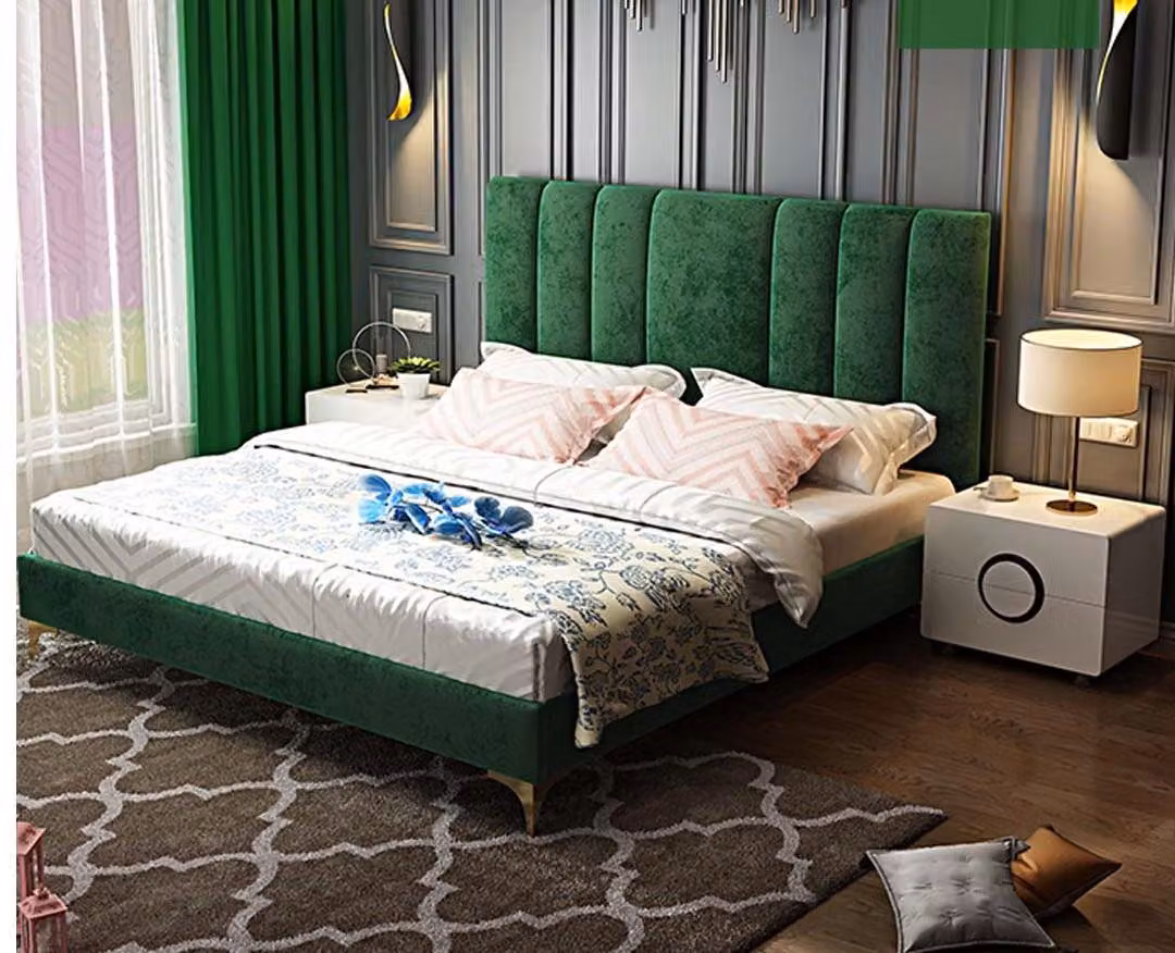 Bett Polster Design Luxus Doppel Hotel Betten Ehe Schlaf Zimmer Leder 180x200cm