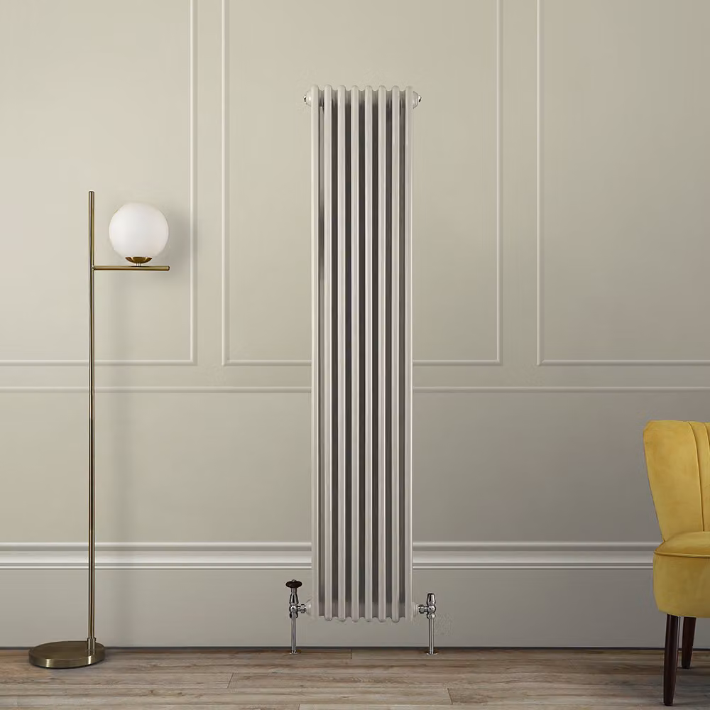 Radiatore a Tre Colonne Verticale Tradizionale - Color Lino - 1800mm x 380mm