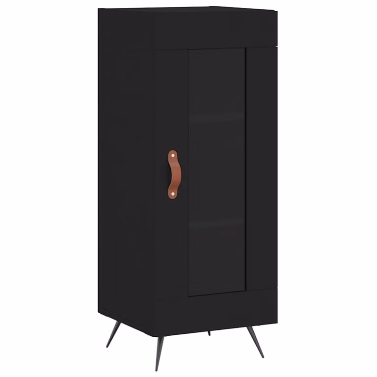 Credenza Nero 34,5x34x90 cm in Legno Multistrato