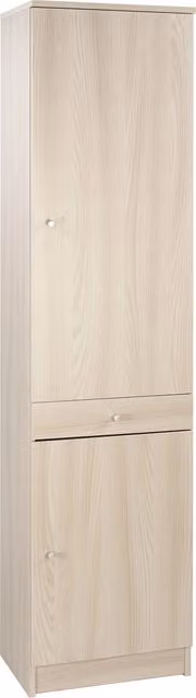 Armadio Moderno GIORDANOSHOP con 2 Ante e Cassetto, Colore Beige, L/P/H: 46 x 34 x 183 cm