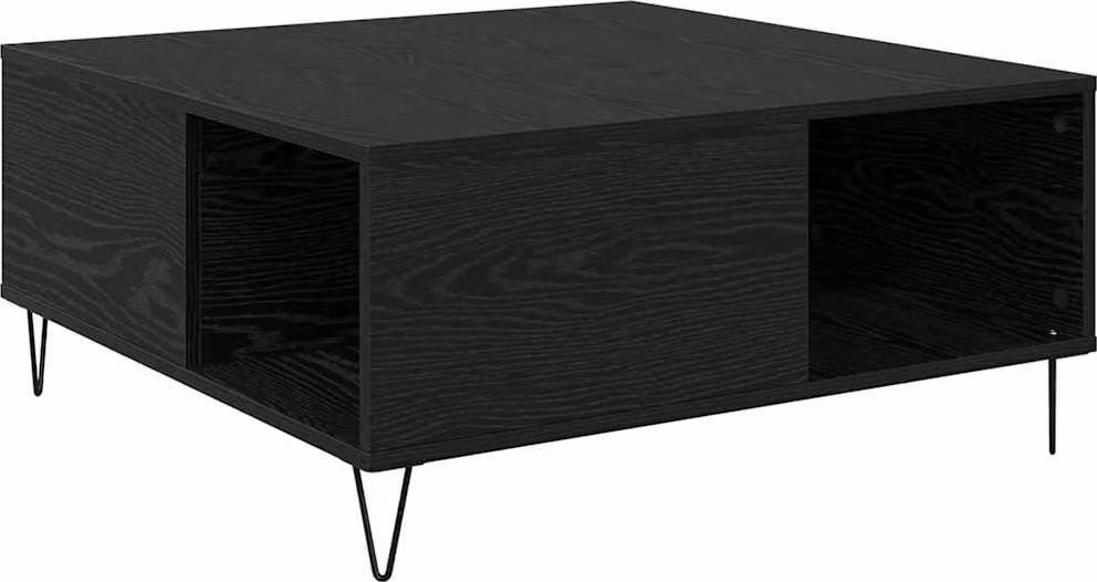 Tavolino da salotto Rovere Nero 80 x 80 x 36,5 cm