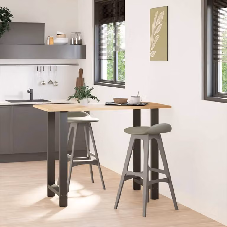 vidaXL Gambe per tavolo da bar antracite 2 pz 60x(100-101) cm in acciaio