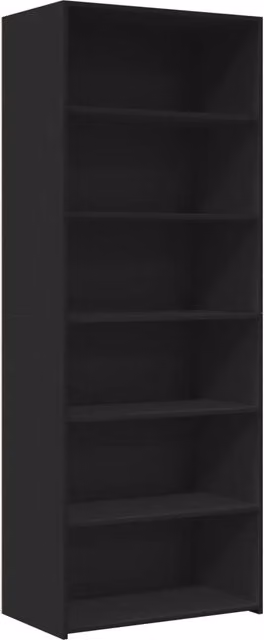 Credenza | Madia | Buffet da pranzo | Armadio da pranzo Nera 70x41x185 cm in Legno Multistrato