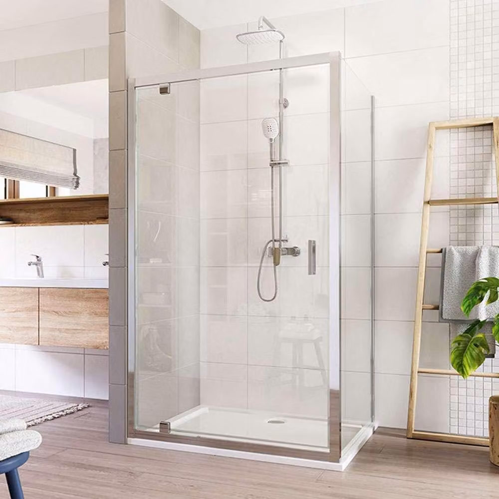 Mereo Cabina doccia, Lima, rettangolo, girevole, 100x90 cm, cromo ALU, vetro Clear - CK87943K
