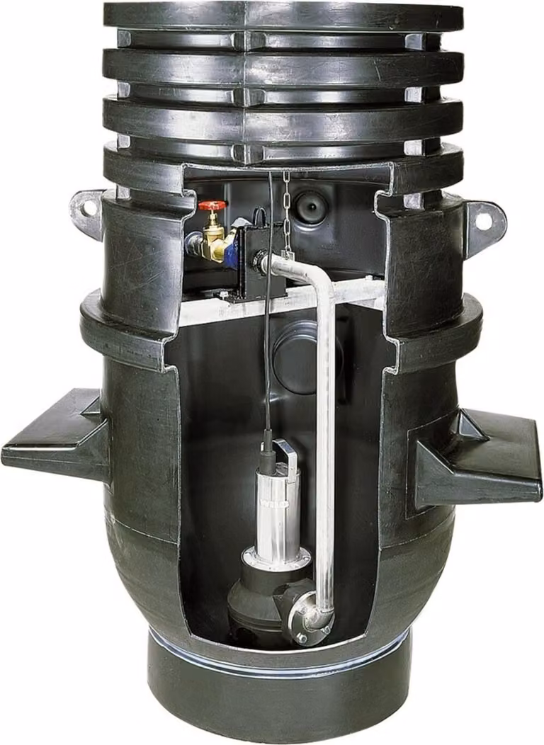 Stazione di pompaggio per pozzi Wilo DrainLift WS 1100 D/MTC 32, MTS 40, con serbatoio