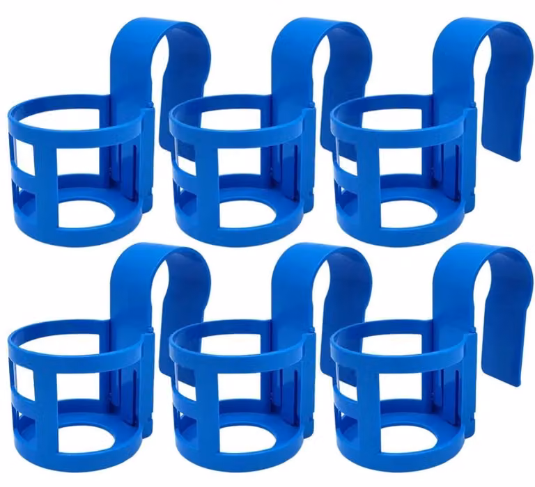 Portabicchieri per piscina, realizzato in plastica resistente, facile da installare, confezione da 6 pezzi