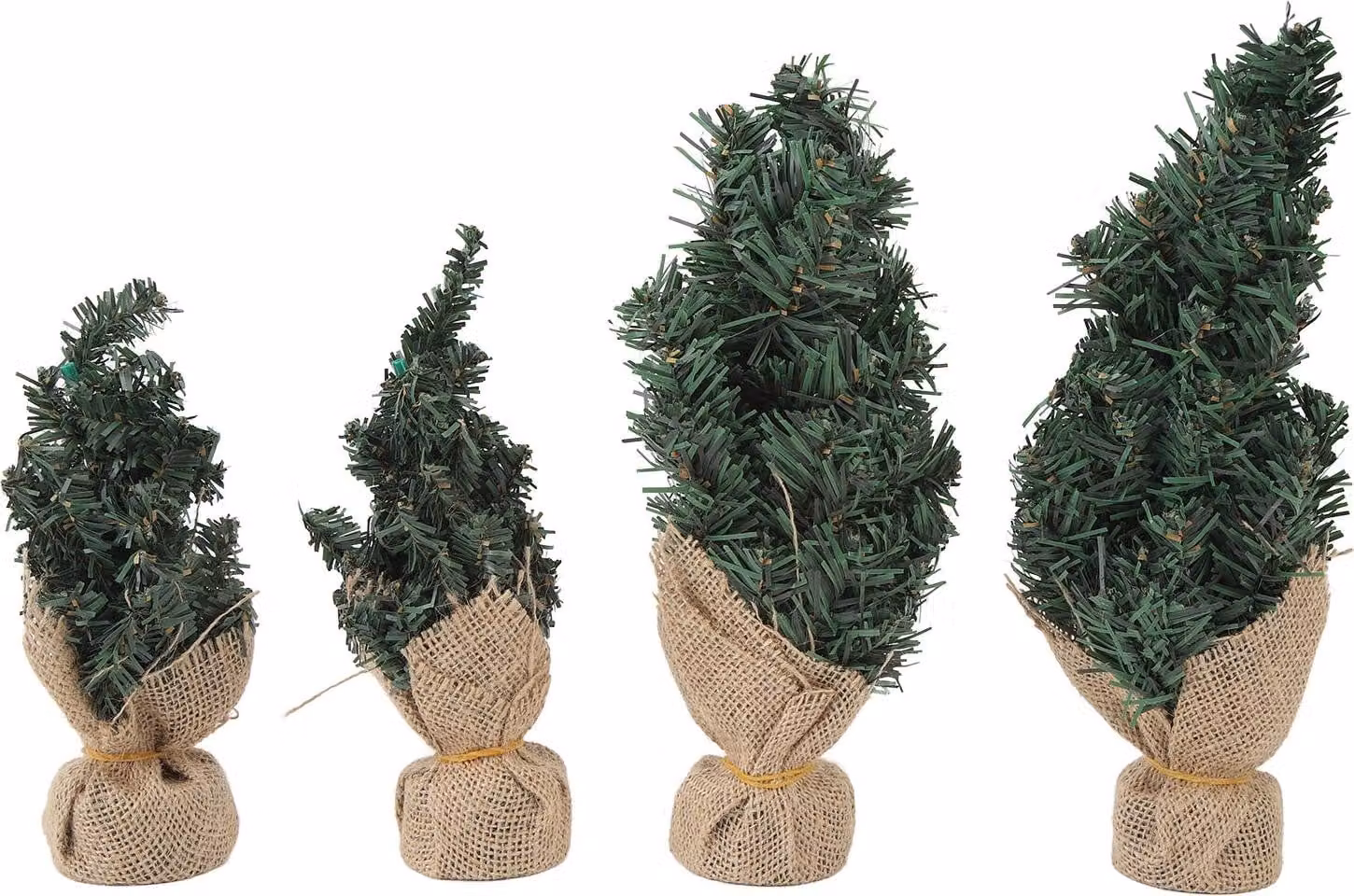 4PCS Mini Albero di Natale Artificiale da Tavolo - Vacanza Piccolo Desktop 20 cm 30 cm Home Decor