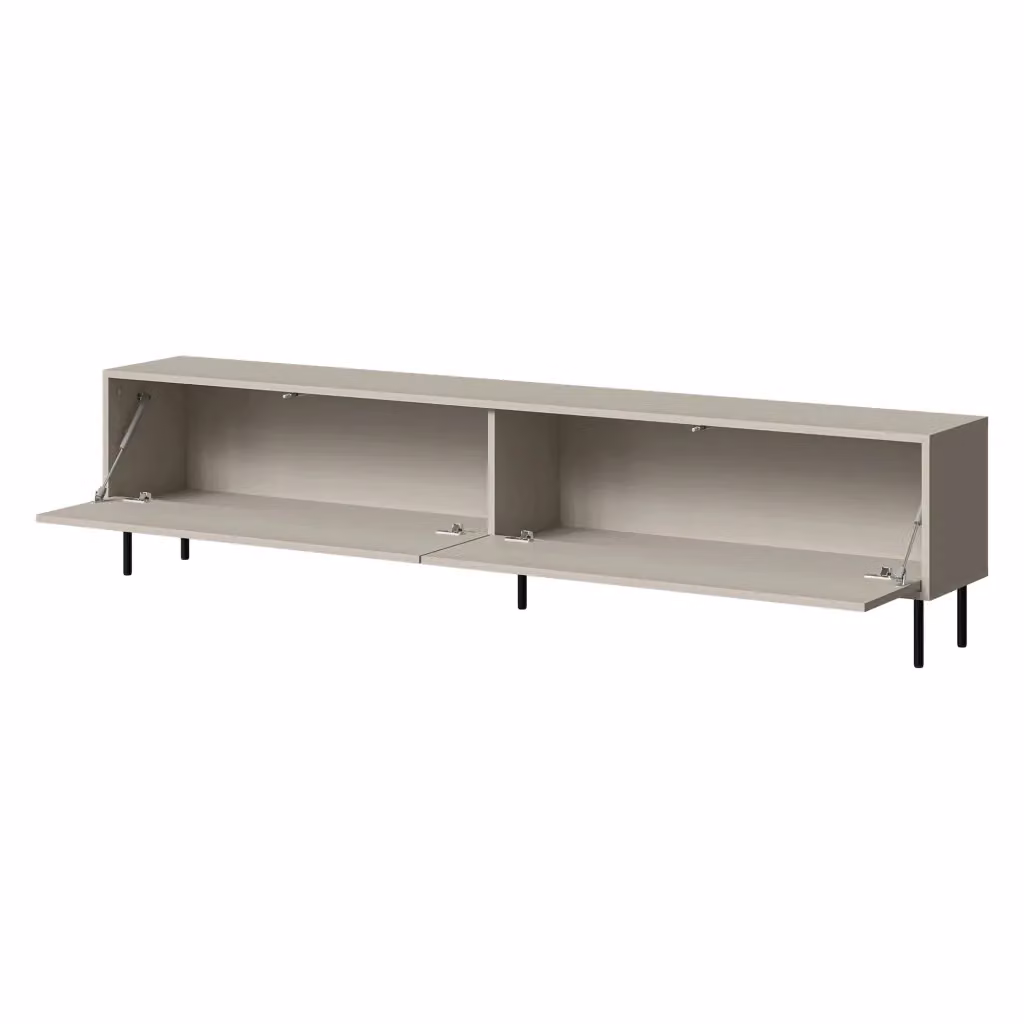 Mobile porta tv Vesuviana DMORA in legno beige con un ripiano, L 200 cm x P 30 cm x H 46 cm – 2