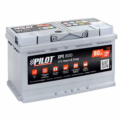 Batteria 12V - Pilota Start-Stop EFB - 80 Ah - 730 A
