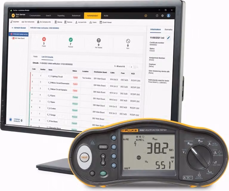 Fluke 1664FC DE FTT KIT Set di installazione (5312143)