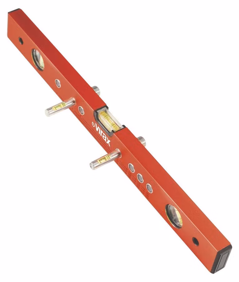 Rubinetto da parete 2 in 1 con livella Virax, incluse 2 dime rimovibili