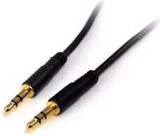 Cavo audio stereo slim Startech.Com nero con jack da 3,5 mm, lunghezza 3 m