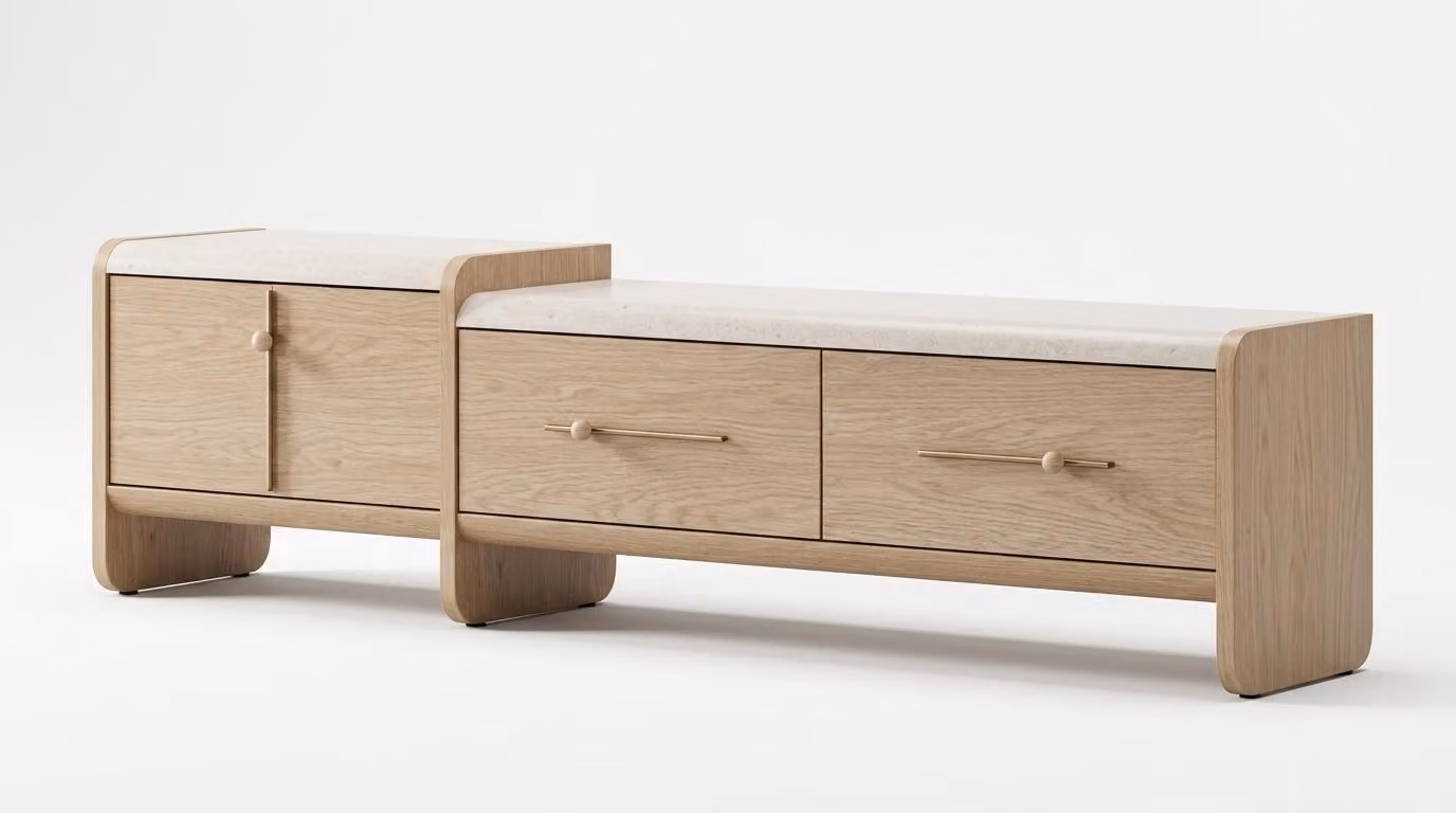 Mobile parete, armadio, credenza, color beige, per soggiorno, comodo, pratico, nuovo