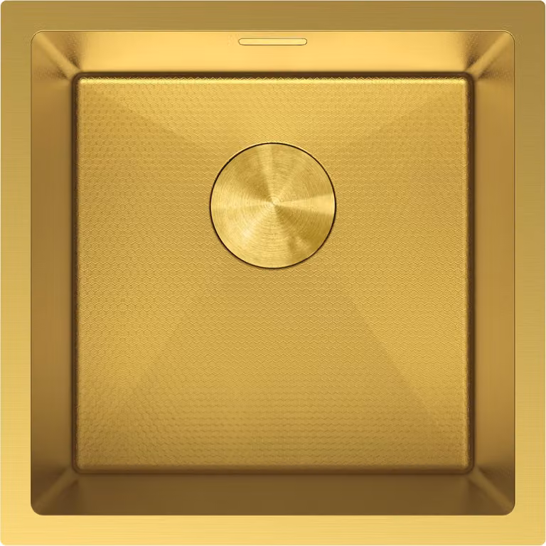 Mexen Trixo lavello in acciaio inox a 1 vasca 440 x 440 mm, oro HC - 6413441000-55HC