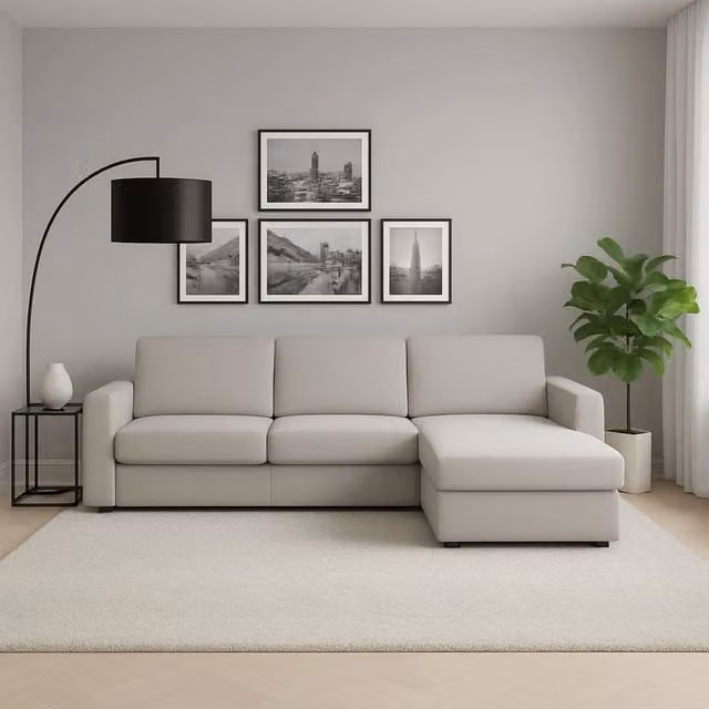 Divano ad angolo Atos Talamo Italia con penisola contenitore reversibile, in tessuto Grigio, L: 280 cm, P: 95 cm, H: 90 cm – 1