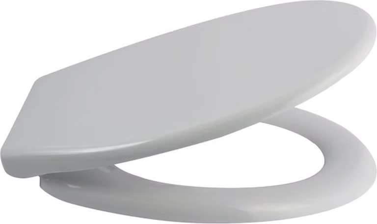 Spirella Andrin, Sedile per WC allungato, Duro, Bianco, Duroplast, 23 cm, 28 cm