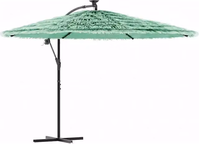 Ombrello da giardino verde con palo centrale in acciaio e copertura in poliestere L/P/H: 290 x 290 x 238 cm – 1