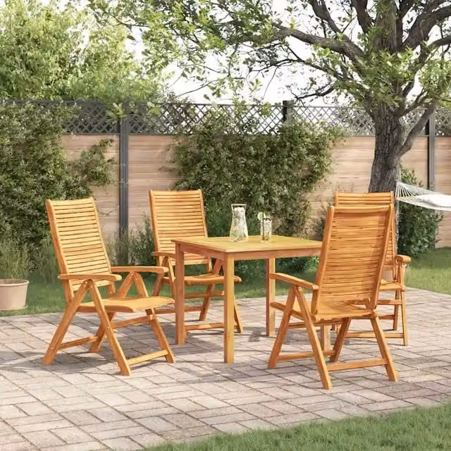 Set da Pranzo per Giardino 5 pz Marrone 3375631