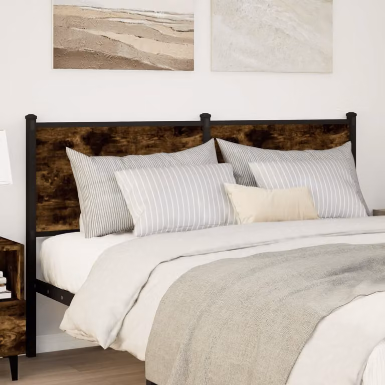 vidaXL Testiera di Ricambio Rovere Fumo 150 cm Legno Multistrato