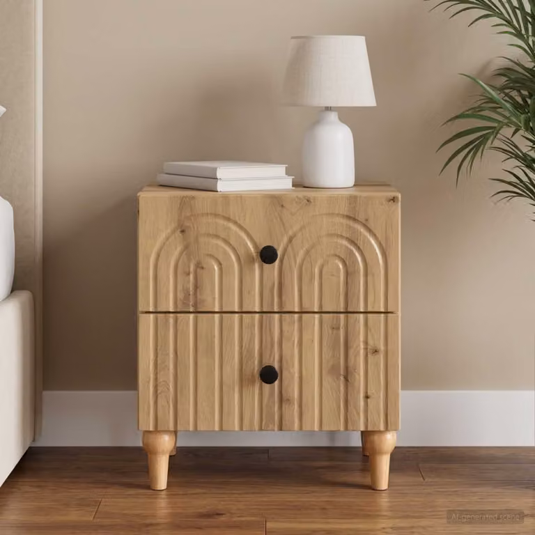 Armadio da notte vidaXL in legno rovere marrone L: 43 cm, P: 34,5 cm, H: 48 cm