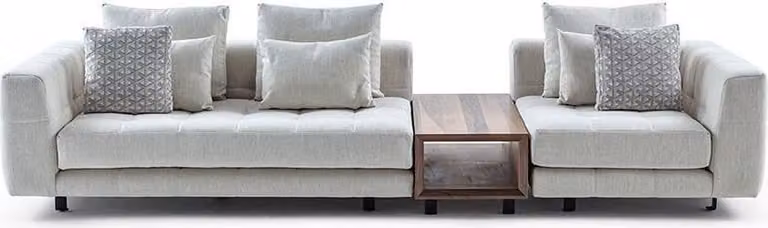 Weißer Viersitzer Modernes Polstersofas Wohnzimmer Designer Couch