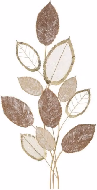 Pannello decorativo da parete Autumn Vikasa Home in metallo con motivo botanico, colori marrone, beige e oro, L: 116,8 cm, H: 66 cm