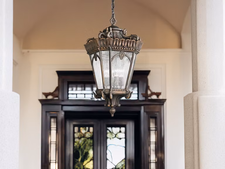 Lampada da esterno a sospensione marrone E27 60W Tournai Kichler