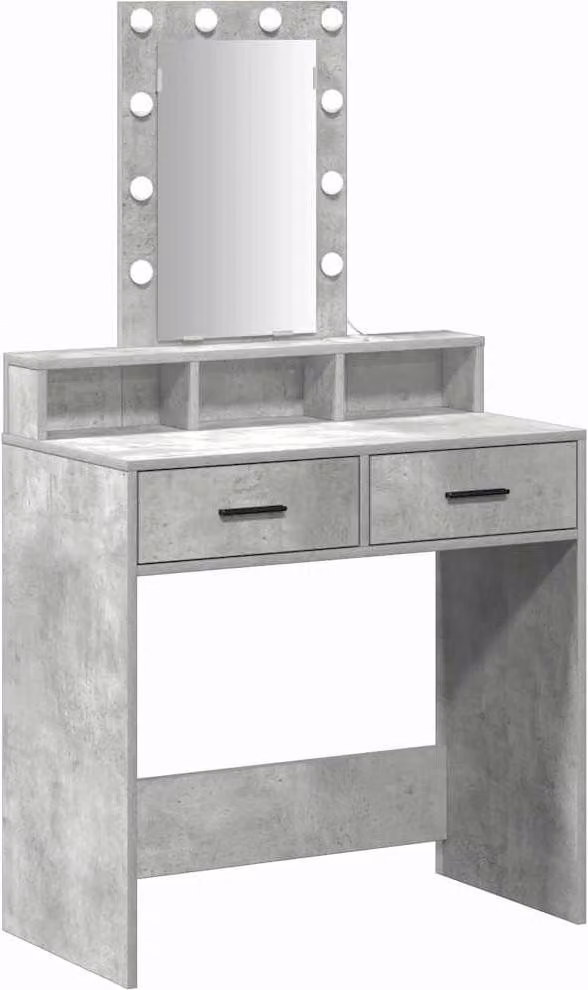 Tavolo da Trucco Grigio 79 x 41 x 140 cm Legno multistrato