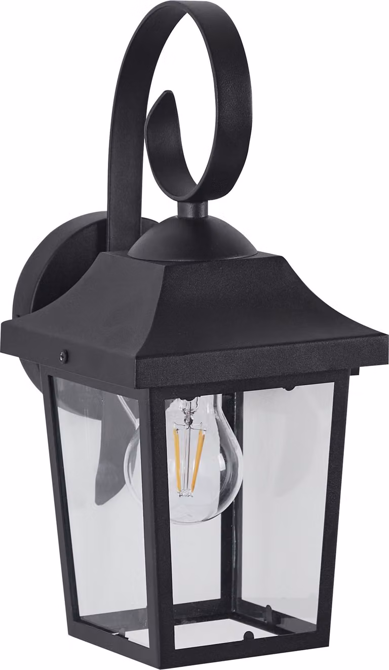 BELIANI Applique da Esterno Nero Metallo Vetro Smerigliato Design Moderno Illuminazione Terrazza Giardino Balcone
