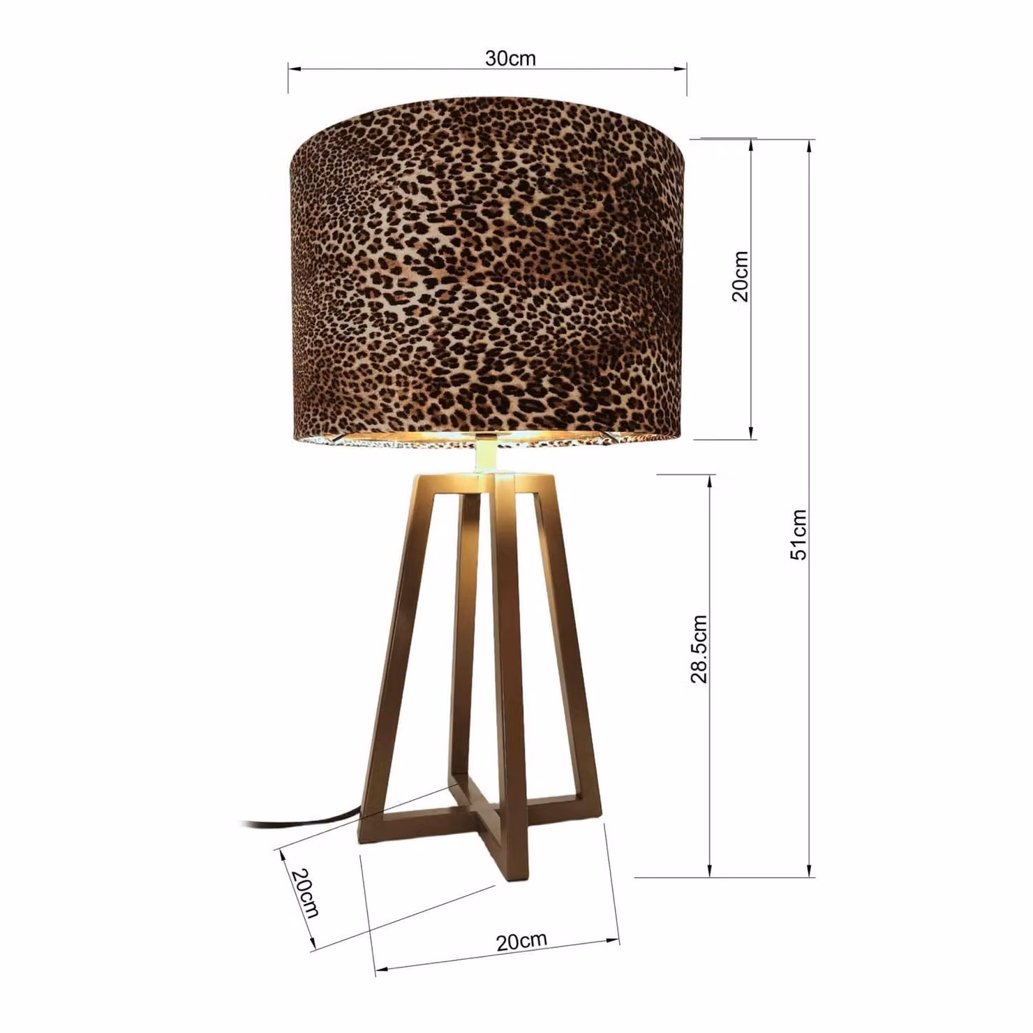 KARE Lampada da tavolo Wildlife, Marrone / Ruggine, Soggiorno / Sala da pranzo, Tessuto / Stoffa / Seta, Scandinavo, Lampada da tavolo