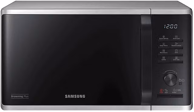 Forno microonde combinato Samsung con funzione grill, capacità 23 l, potenza microonde 800 W e potenza grill 1100 W, colore Silver – 1