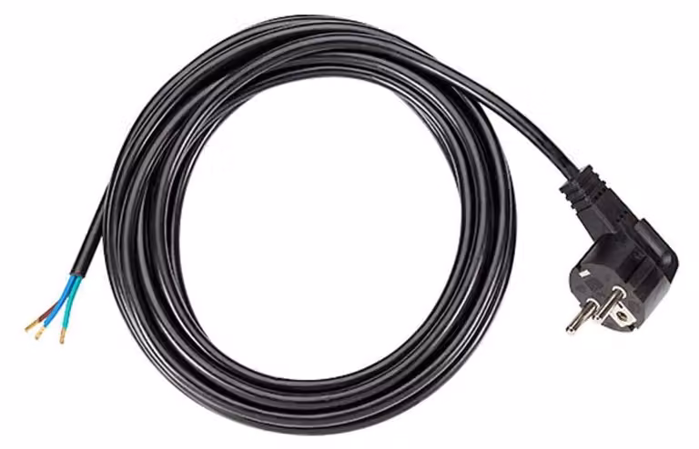 Cavo di alimentazione BACHMANN H05VV-F 3G1.0 5m, nero, non imballato