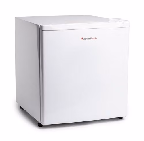 Melchioni Family | Mini Frigo con Compressore Modello ICEBERG 47, Capacità Totale 46 Litri, con Vano Extra Freddo e Temperatura Regolabile, Classe F (ex classe A+), Colore Bianco