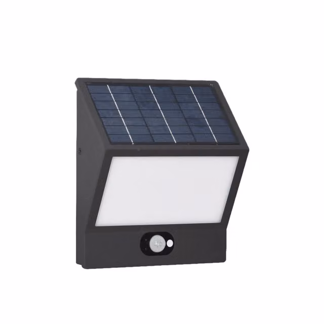 Faretto da esterno Beneito Faure EGNA nero a energia solare con LED 4000K, sensore di movimento e crepuscolare, IP54
