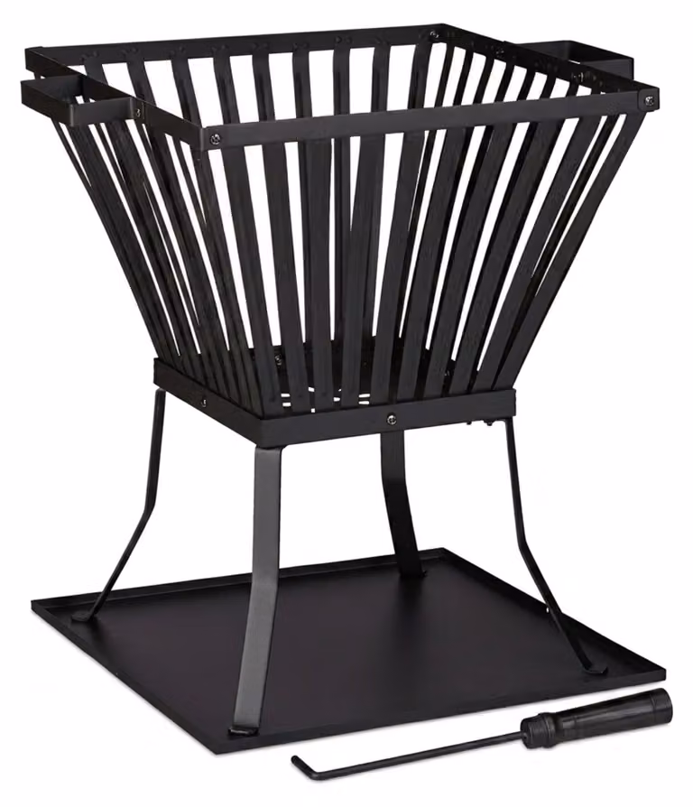 relaxdays 10026548_0 relaxdays Feuerschale XL schwarz