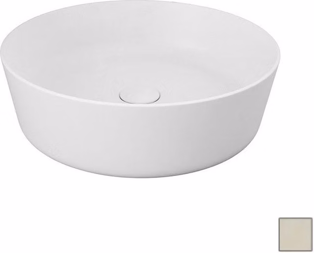 Lavabo da appoggio feeling tondo beige opaco