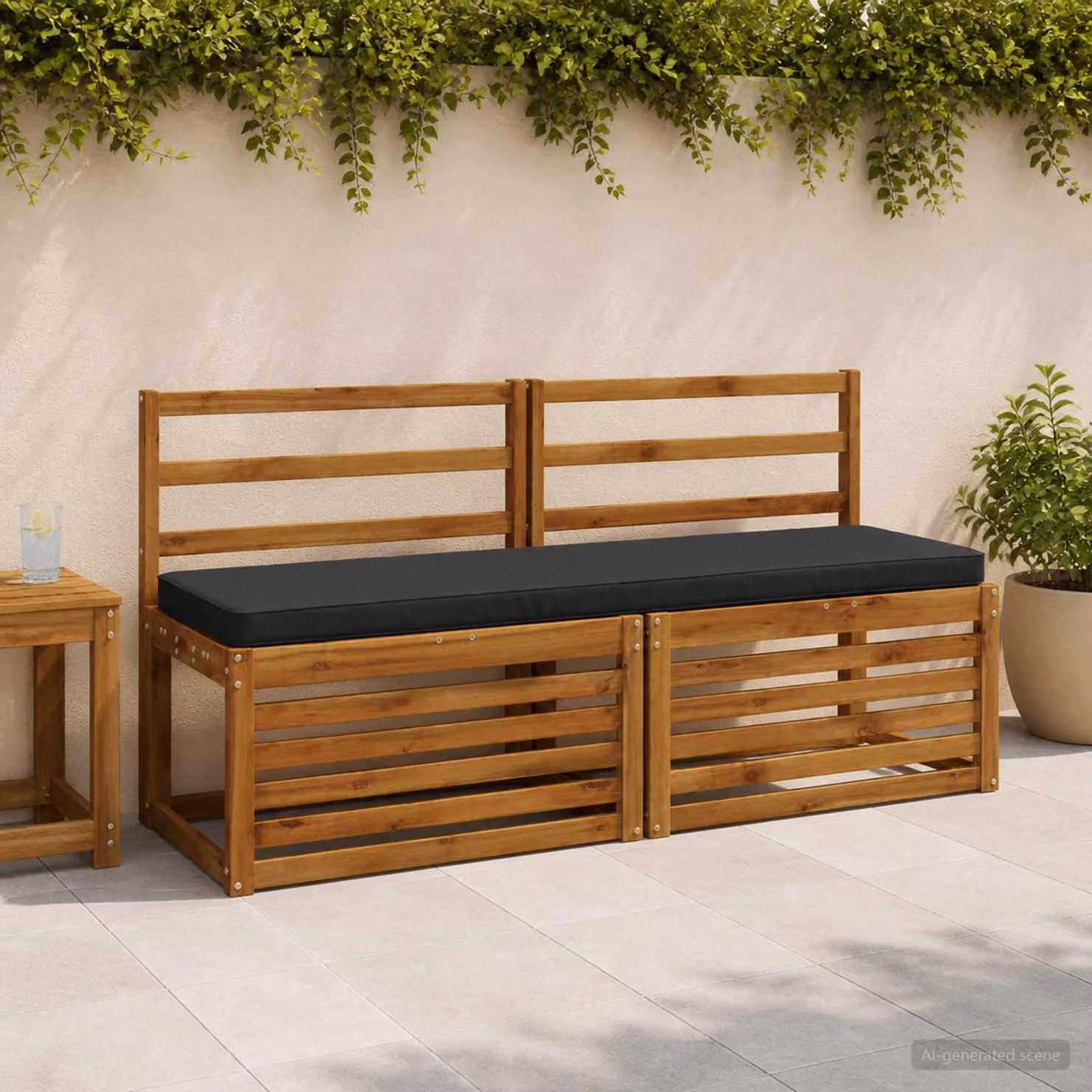 Cuscino per Panchina vidaXL VUGHT in Poliestere Blu Scuro con Rivestimento Rimovibile e Resistente ai Raggi UV