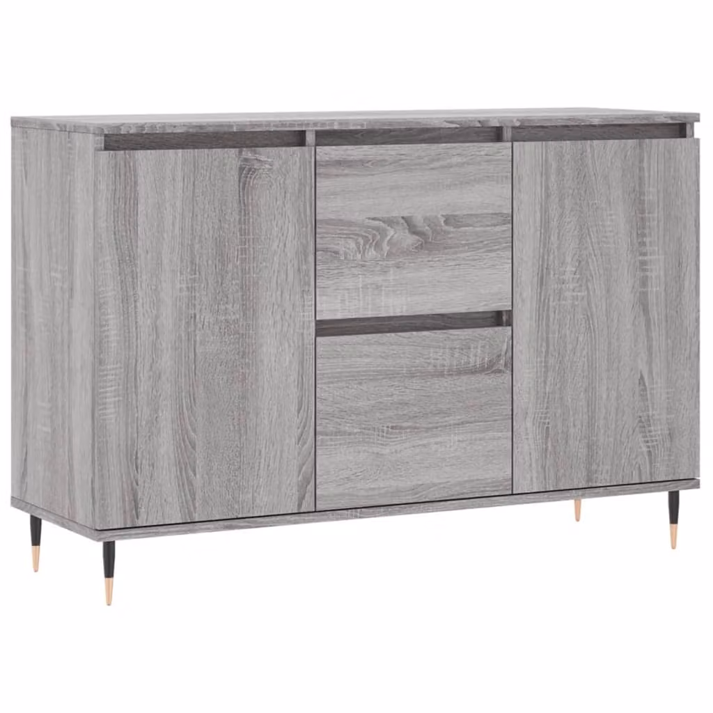 Credenza Grigio Sonoma 101,5x35x70 cm in Legno Multistrato