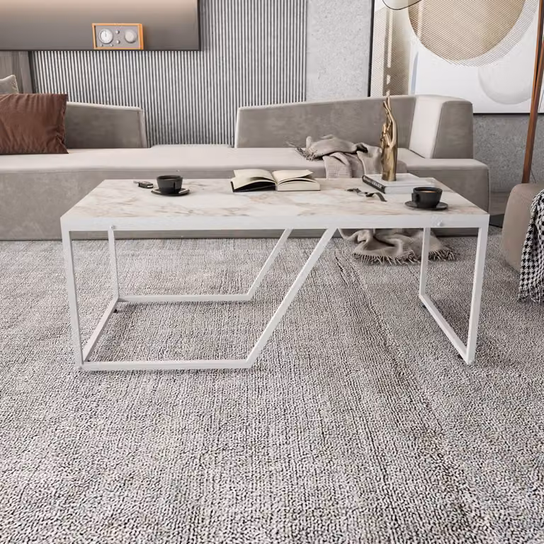 Skye Decor, Wendy - White, tavolino, bianco, 100% pannelli di particelle rivestiti in melamina, 120 x 60 x 48 cm