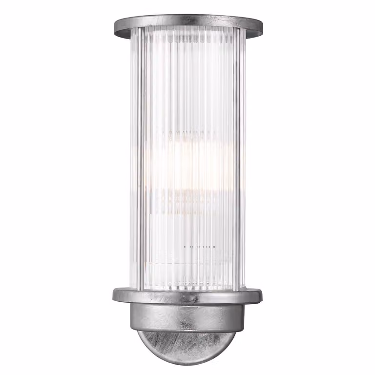 Apparecchio a parete durevole NORDLUX Linton IP54, Variante: Ø 99 x 298 mm, E27, 15 W, acciaio zincato