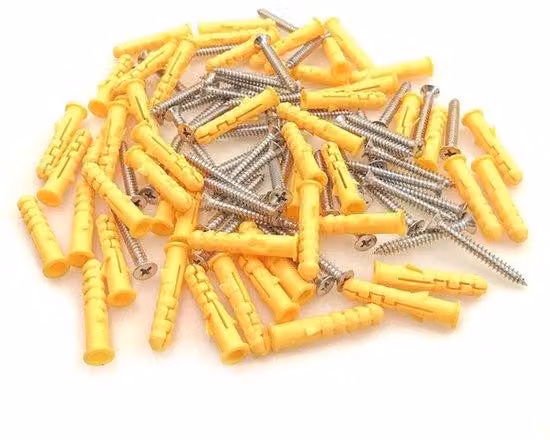 - Tasselli per muro M8 - Set di tasselli e viti - Acciaio inossidabile - Kit di espansione - Per fissare e appendere - 50 pezzi