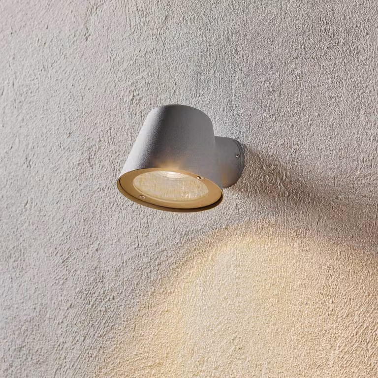 Nordlux Applique da esterni Aleria, dimmerabile, Alluminio / Grigio / Zincato, Alluminio, Moderno, Applique da esterni