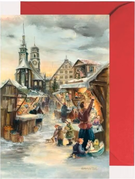 Mini calendario dell'Avvento "Gioie dell'infanzia" con immagini nostalgiche