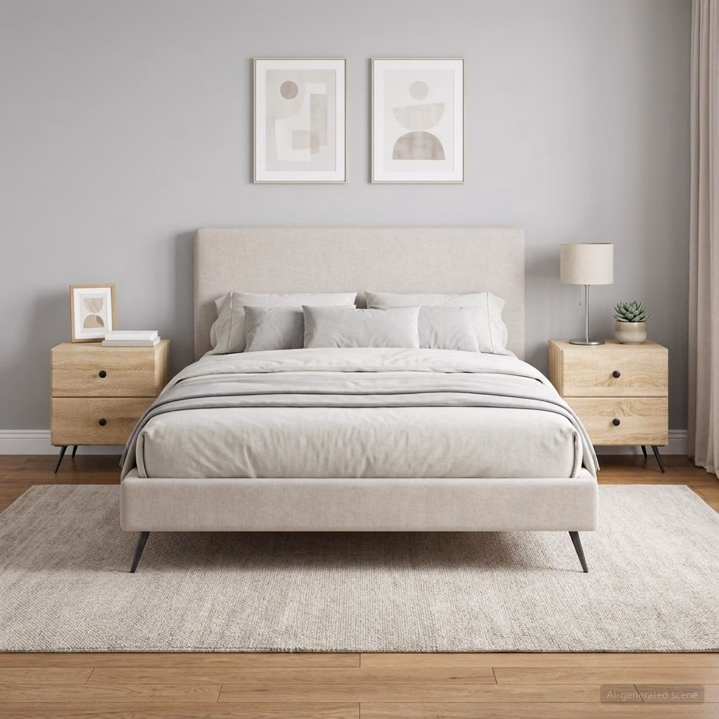 Set di 2 Armadi da Notte vidaXL in Rovere Sonoma, L 43 cm x P 34,5 cm x H 47,5 cm