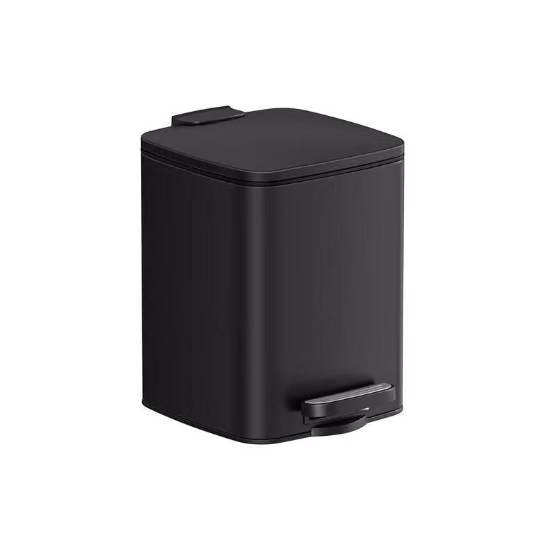 Pattumiera da Bagno 6L, Nero / 6L (23.9 x 19.3 x 25.5 cm)