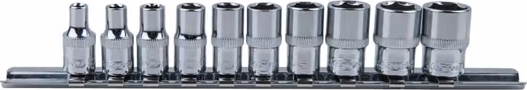 KS TOOLS 1/4" CHROMEplus set di bussole esagonali 10 pezzi 4-13 mm - 918.0620